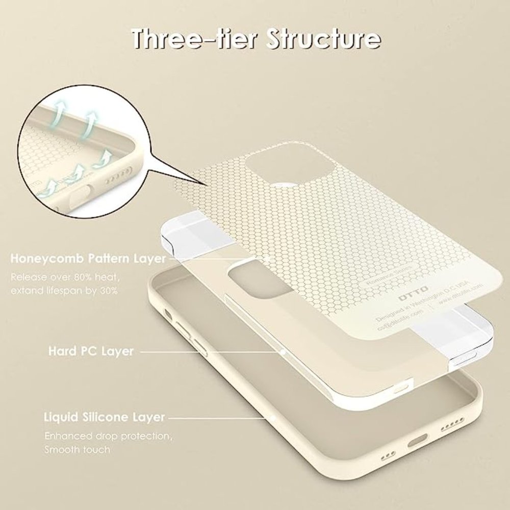 (NWT) iPhone 13 Pro Case, Ultra Slim, Soft Premium Liquid Silicone, Milk White - Picture 3 of 4